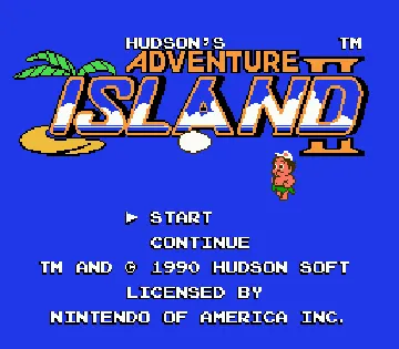 Adventure Island II (USA) screen shot title